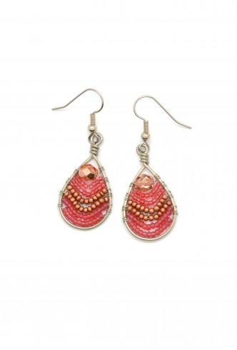 Beaded Wire Teardops Beaded Wire Teardops